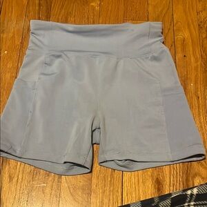 Women's Baby Blue High-Waisted Shorts
